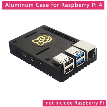 Raspberry Pi 4 Caz de Aliaj de Aluminiu Ultra-subțire CNC Metal Coajă de Răcire Pasivă Negru Cabina de Box pentru Raspberry Pi 4 Model B