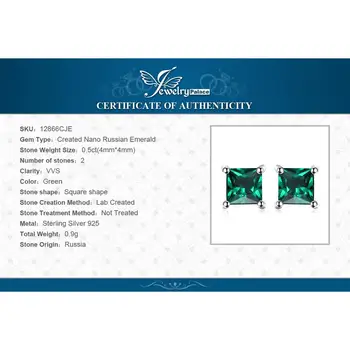 JewelryPalace Creat Nano Emerald Cercei Argint 925 Cercei Pentru Femei Pietre Pretioase Coreea Cercei Moda Bijuterii