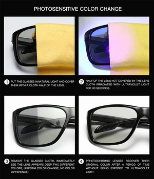 WBL Oameni Noi Fotocromatică ochelari de Soare în aer liber Conducere Pescuit HD Polarizat ochelari de Soare Cameleon Decolorarea ochelari de Soare