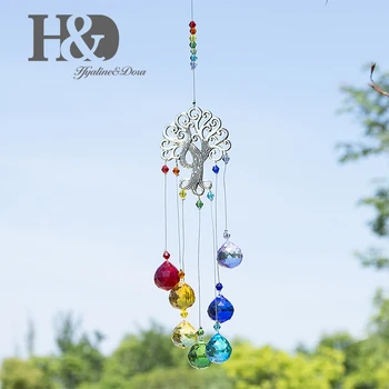 H&D Crystal Suncatcher Chakra Culori Mingea Prisma Pomul Vieții Acasă Agatat Ornament Curcubeu Sun Catcher Pentru Fereastră Decor Cadouri