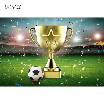 Laeacco Teren De Fotbal, Teren De Joacă Pentru Trofeul Cupa Copil Ziua De Nastere Fotografie Fundaluri Personalizate Fotografice Medii Photophone
