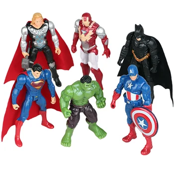 6 Bucati/Set de Avengers Papusa de super-Erou, Căpitanul America, Thor, Thor, Hulk Mobile de Colectare Papusa Model de Papusa Cadou de Ziua de nastere