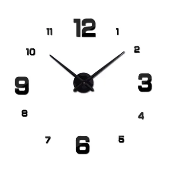 New sosire Cuarț ceasuri ceasuri de moda 3d real ceas de perete mare s-au grabit oglindă autocolant diy living decor de perete autocolant