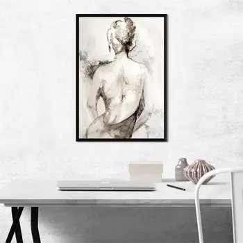 Femeie nud Pictorial Pictură în Ulei Postere si Printuri Decor de Perete pentru Camera de zi Panza Pictura Arta de Perete Imagine de Decor Acasă