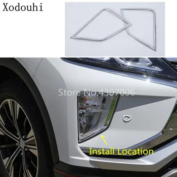 Masina de capul lămpii de ceață față cadru stick styling ABS Cromat capac ornamental hote 2 buc Pentru Mitsubishi Eclipse Cruce 2017 2018 2019 2020