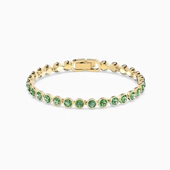 Moda Bijuterii SWA Nouă Brățară de Aur Fermecător Verde Rotund Decor Feminin Tendință Toate-meci de Bijuterii Cadou Romantic