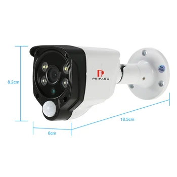 Pripaso HD 720P, 1080P, SENZOR de Alarmă de Securitate aparat de Fotografiat în aer liber IR rezistent la apa CCTV de Detectare a Mișcării AHD CVI TVI, CVBS Camera de Supraveghere