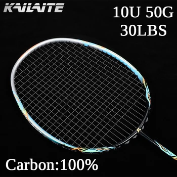 2020 Ultralight 50g 10U Profesionale din Fibra de Carbon Badminton Racheta Super-Usor din Grafit Racheta Cu String 22-30LBS Adult