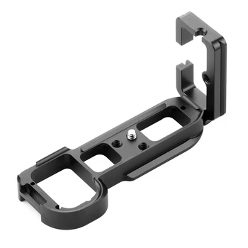 Metal CNC Vertical Trage de Eliberare Rapidă Placă de L Bracket pentru Sony A7, A7R A7S aparat de Fotografiat DSLR -Negru