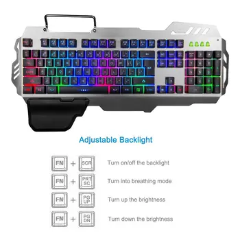 PK-900 USB cu Fir cu iluminare din spate de Gaming Keyboard 104 Taste Mecanice-Handfeel RGB LED Backlight Ergonomic Pentru jocuri Laptop PC