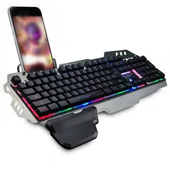 PK-900 USB cu Fir cu iluminare din spate de Gaming Keyboard 104 Taste Mecanice-Handfeel RGB LED Backlight Ergonomic Pentru jocuri Laptop PC