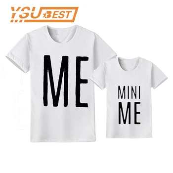 Interesant Model de tricou Pentru Tatăl și Fiul Potrivire Îmbrăca Tata Copil Mini Mine Micul Om Mare Vara Topuri de Familie Haine de Potrivire