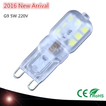 2016 NOU led g9 5W 220V AC 230V 240V G9 lampă bec Led SMD 2835 LED g9 lumina Înlocuiți 30/40W bec cu halogen lumina
