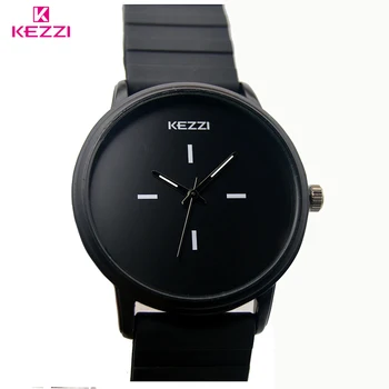 Kezzi Brand Clasic Alb-Negru Silicon Ceasuri Pentru Femei Big Dial Sport Cuarț Ceas Doamnelor Ceas Unisex Ceas Relojer Feminino