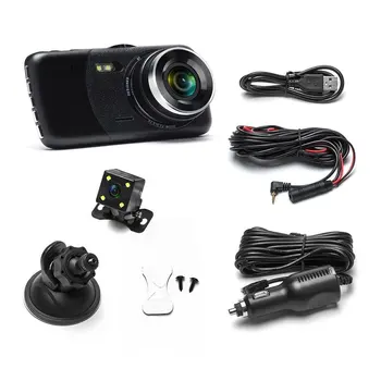 Podofo Masina DVR Dash Camera retrovizoare Dual Camera Video Recorder Înregistrare în Buclă Dash Cam Viziune de Noapte Camera Auto DashCam