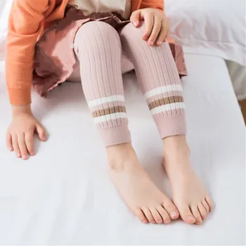 1 Bucata Pentru Copii Imprimate Jambiere Fete Model Cu Dungi Fete Pantaloni Lungi De Toamnă Legging Pentru Copii Elastic Cald Imbracaminte Copii