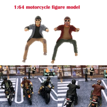 1:64 Mână Scene Motocicleta Oameni Figurina Bărbați Papusa De Constructii Decor De Masă