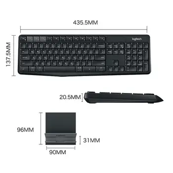Logitech K375s Bluetooth USB 2.4 GHz Dual Modul Wireless Tastatură 104 Taste de Dimensiune Completă Multi-Device Keyboard Cu Telefon Tableta Stand