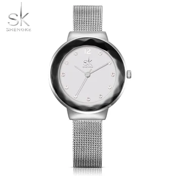 SK Noua Moda Femei Ceasuri din Oțel Inoxidabil de Argint Ceasuri de mână de Lux Doamnelor Pietre Ceas Cuarț Ceas 2020 Montre Femme