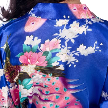 Fete din satin kimono haine de nunta de domnisoare de onoare petrecere de fete de mătase halate de baie păun camasa de noapte, pijamale de Craciun solid fete robres