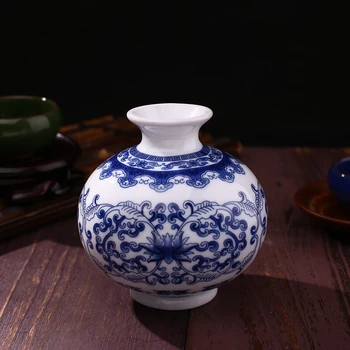 Vintage Home Decor Vase De Ceramică Chineză Albastru Și Alb Portelan C Model China Vaza Ceramica