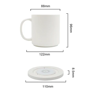 Ceașcă Cald Pentru Office Acasă Cană de Cafea Caldă Cu Baza de Încărcare fără Fir USB Cupa Incalzitor Auto-on/off rezistent la apa cu Termostat