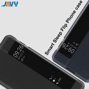Smart geam Lateral Caz de Telefon Pentru Margine Samsung S7 S8 S9 S10 Lite A7 2018 A6 J4 Plus de somn Inteligent Cover Pentru Galaxy Note 8 9 10 Pro