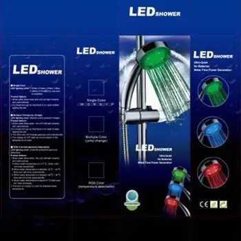 LED-uri de Anioni Duș SPA Cap de Duș cu Apă sub Presiune - Temperatură de Economisire de Control Colorate Portabile Mare și Duș cu efect de Ploaie