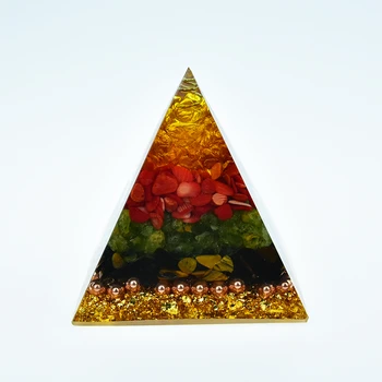 Nou Original 7 Chakre Naturale Cristal De Citrin De Energie Orgon Piramida Ornamente Peridot Ochi De Tigru Yoga Vindecare De Cristal Meserii