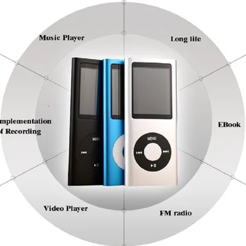 Noul 1.8 inch, Portabil MP3 Player 16GB 32GB cu Muzica de Joc FM Radio E-book Player Funcția de redare Muzică 30Hours