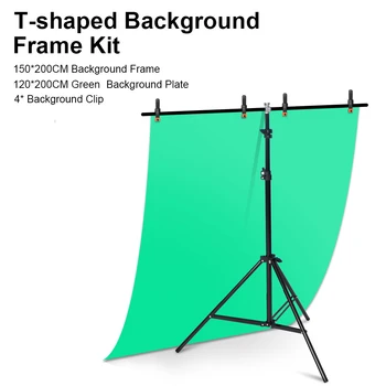 150x200cm Fotografie Fundal în formă de T de Fundal Cadru de sustinere Cu Sistem de 120X200cm Fundal Pentru studio foto