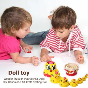 10buc Lemn Păpușă Matryoshka Cuiburi Manual Păpuși rusești Jucărie opera de Arta Pentru Copii Fete de Cadouri de Crăciun, Decorațiuni DIY Păpuși