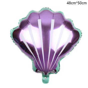 5pcs Nou Roz violet hawaii shell baloane folie Mermaid Petrecere Copil de Dus Decoratiuni Consumabile Partid mare Jucărie