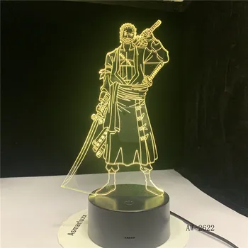3D Led Creative USB Iluminat Decorativ Anime One Piece Forma Atingere de Buton Lampă de Birou Pentru Dormitor de Iluminat Lumini de Noapte AW-2622