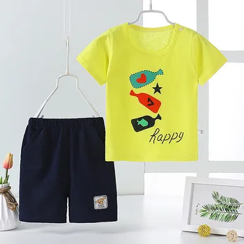 Vara Copiii Nou-născuți Haine Seturi de Desene animate Bluze T-shirt, Pantaloni 2 BUC Costum de Îmbrăcăminte pentru Băieți pentru Copii Trening