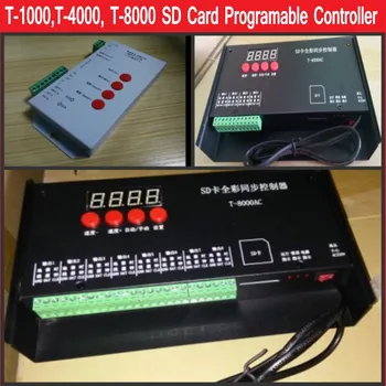 T-1000 T-4000 T-8000 SD Card Led RGB controller WS2801 WS2811 SK6812 WS2812B LPD6803 Programabile Pixel Controller