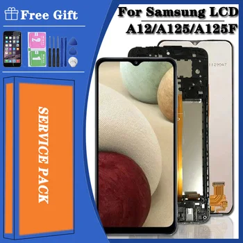 Original Pentru Samsung Galaxy A12 LCD SM-A12F SM-A12F/DSN Display LCD Touch Screen Digitizer Asamblare Înlocui Pentru Samsung lcd A125