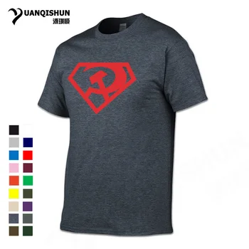 YUANQISHUN CCCP Roșu Comunist Superman T-shirt URSS Sovietice Calitate de Top Barbati din Bumbac Tricou 2018 Vară de Moda din rusia Cadou Tees