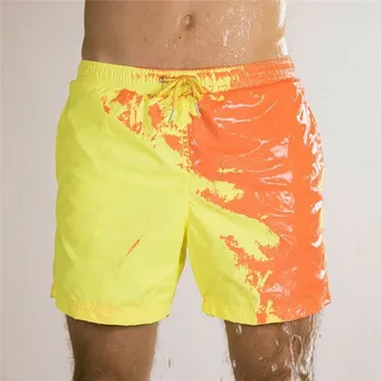 Magice Schimba Culoarea pantaloni Scurți de Plajă de Vară Bărbați Trunchiuri de costume de Baie Uscat Rapid costume de baie Beach Pant Barbati pentru sala de sport cu pantaloni Scurți