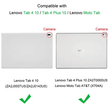 Pentru Lenovo Tab 4 10 TB-X304F TB-X304N TB-X304L Caz Foilo Stand Piele PU de Acoperire Tab 4 Plus 10 TB-X704N TB-X704F TB-X704L Funda