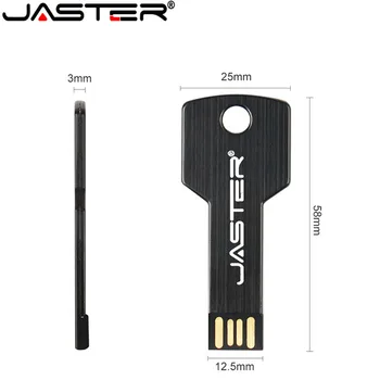 JASTER Cle USB 2.0 Stick Personalizat logo-ul Flash Drive de Metal de forma Cheie Pendrive 4GB, 16GB 32GB 64GB USB Pen Drive de Disc