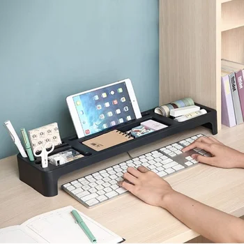 Multifunctional ABS Stilou Titularul Tastatura Raft de Depozitare Papetărie Cutie de Depozitare Creion Caz Organizator de Birou Rechizite de Birou Acasă