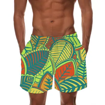 INSTANTARTS Câteva Costume de baie Hawaii Tropicale Frunze/Florale Imprimate Femei Sexy Bandeau Bikini Set pentru Bărbați pantaloni Scurți de Plajă Swimtrunk