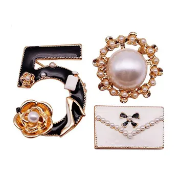 Moda de lux, design de brand numărul 5 perla brosa femeie accesorii de îmbrăcăminte 3pcs/set