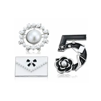 Moda de lux, design de brand numărul 5 perla brosa femeie accesorii de îmbrăcăminte 3pcs/set