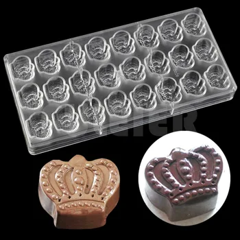 De copt creative Coroana policarbonat ciocolata mucegai, diy fondant food ciocolata bomboane mucegai patiserie bucătărie decorare tort de instrumente