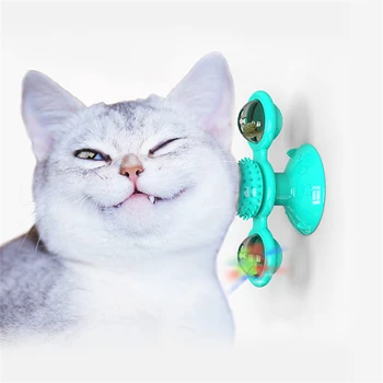 Drăguț pisică jucărie moară de vânt placă turnantă pisica amuzant jucărie jucărie interactiv pisica tachineze jucărie animal de casă supplies