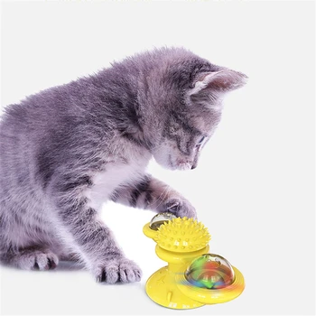 Drăguț pisică jucărie moară de vânt placă turnantă pisica amuzant jucărie jucărie interactiv pisica tachineze jucărie animal de casă supplies