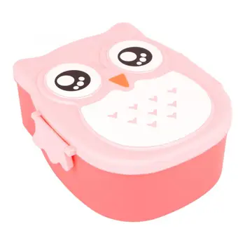 Desene Animate Drăguț Bufnita Cutie De Prânz Alimente Recipient Cutie De Depozitare Portabil Copiii Student Masa De Prânz Cutie Bento Box Container Cu Compartimente