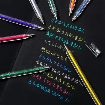 Creatie Glitter Pixuri cu Gel Colorate Set Pix metalic Student Înălțime de Lumină Marker Schimbare de Culoare si Flash Pen planificator Rechizite Școlare